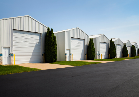 Big commercial storage in lac la Biche building with many units and secure entry